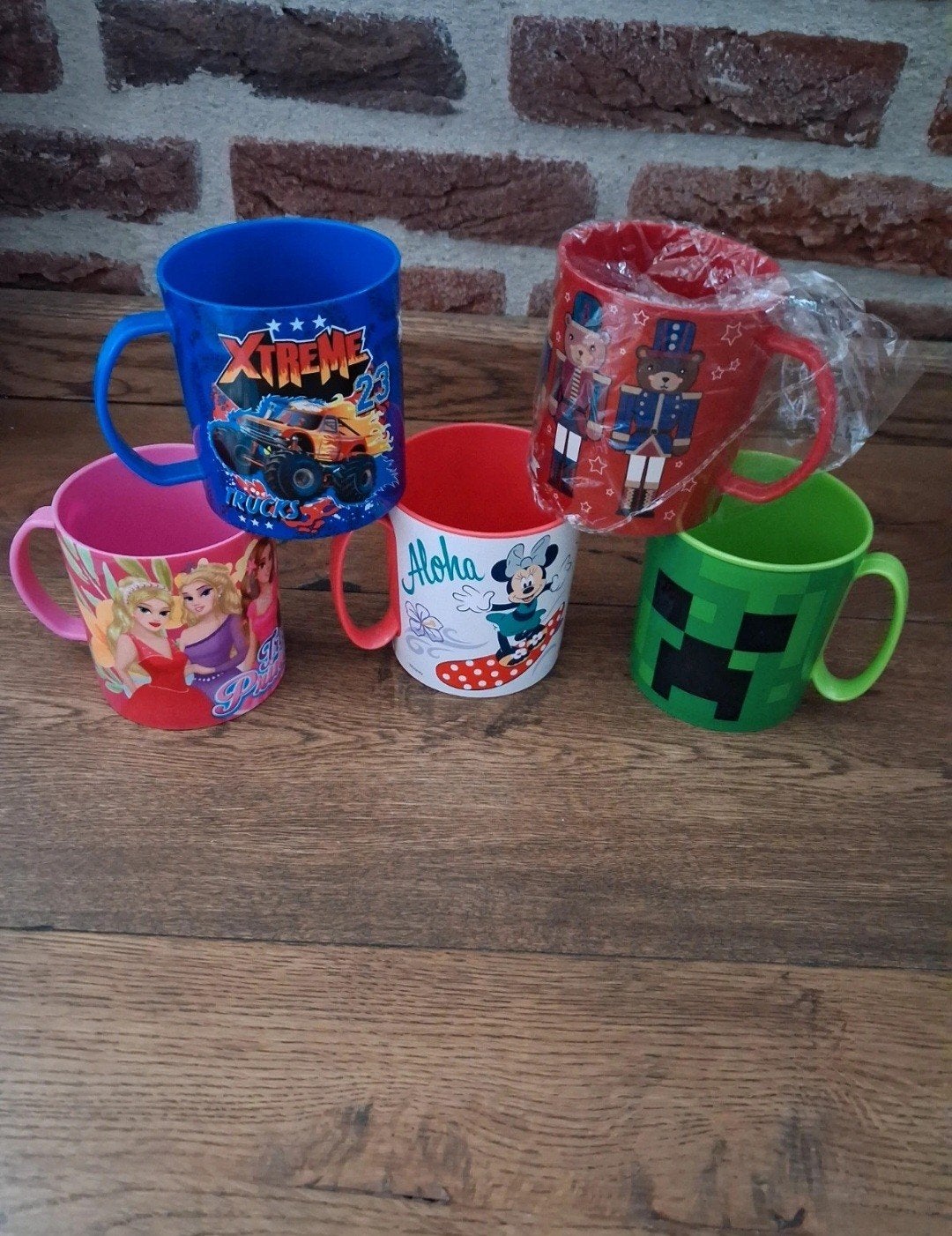 5x Nieuwe Herbruikbare Kinderbekers met Handvat, Ophalen of Verzenden, Nieuw, Kunststof, Meerkleurig