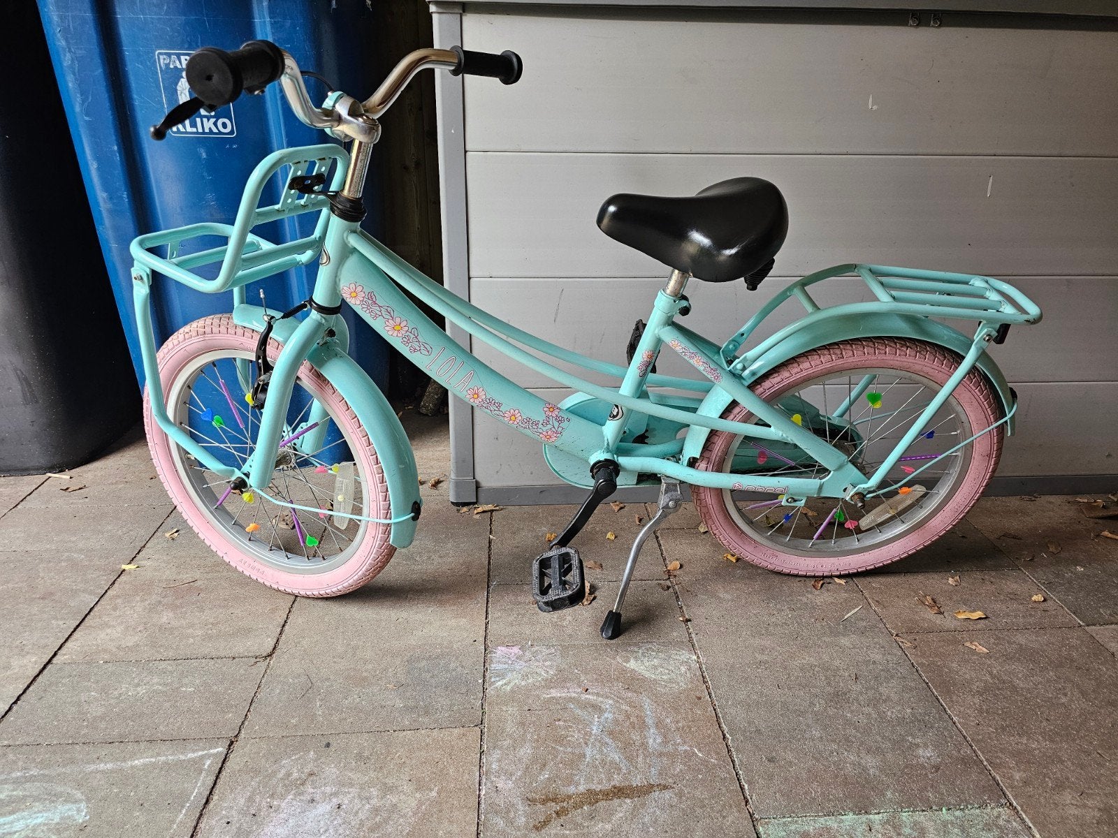 Supersuper Lola Meisjesfiets 18 inch Mint Roze, Fietsen en Brommers, Ophalen, Gebruikt, 18 inch, Handrem