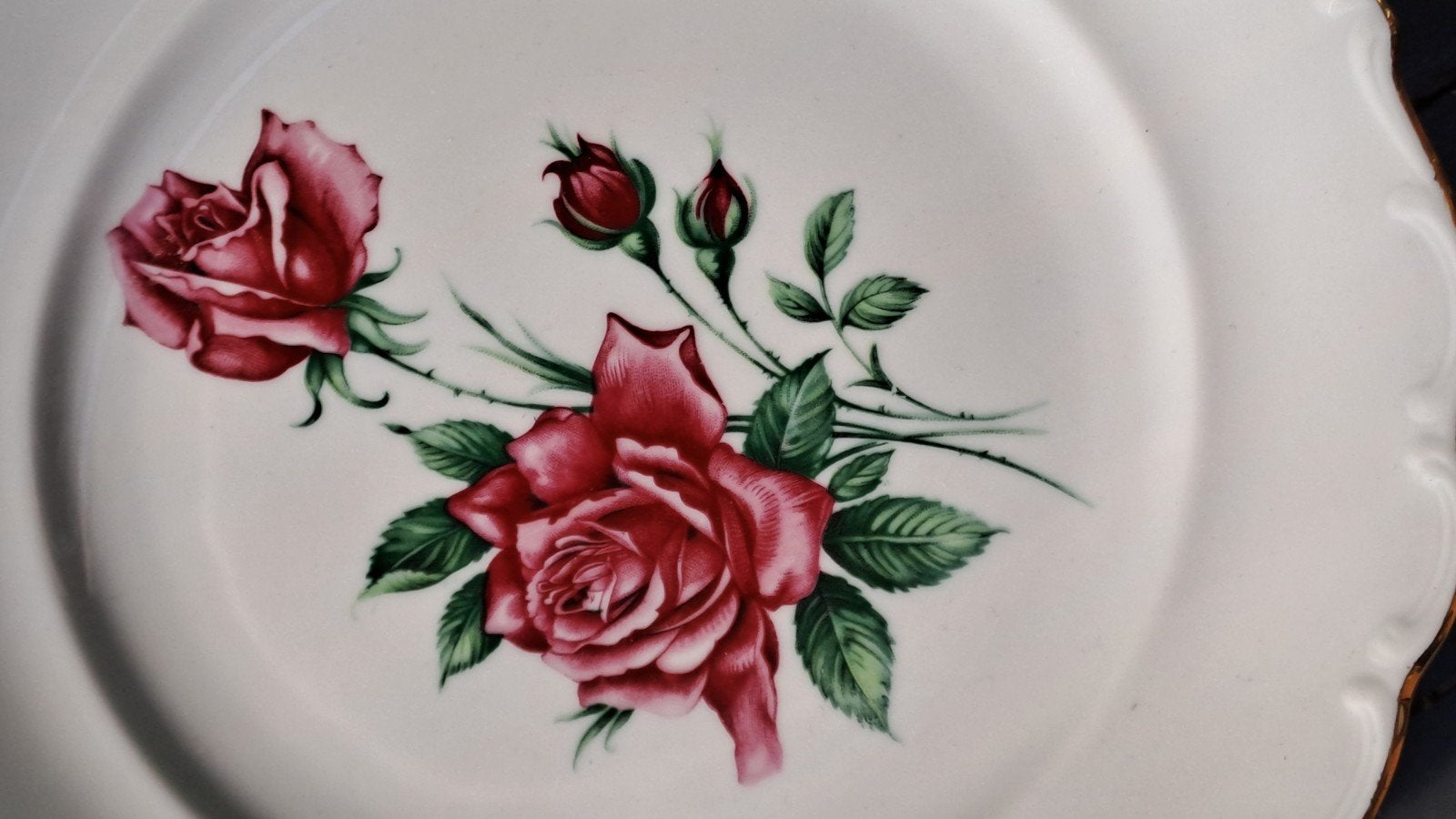 Vintage Schumann Arzberg Bavaria rozen borden set, Ophalen of Verzenden