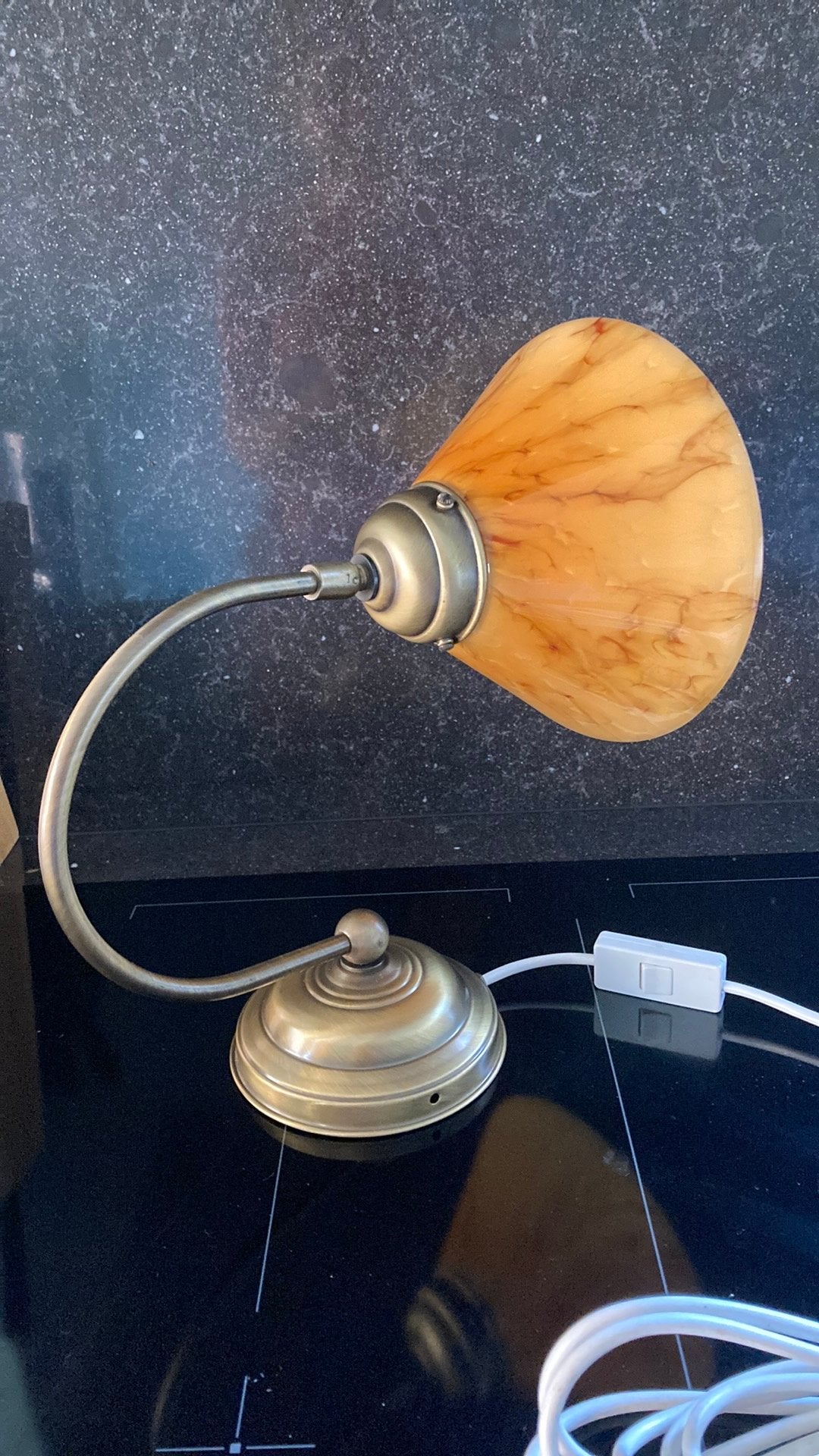 Art-deco wandlamp, gemarmerd glas, Antiek en Kunst, Antiek | Lampen, Ophalen of Verzenden