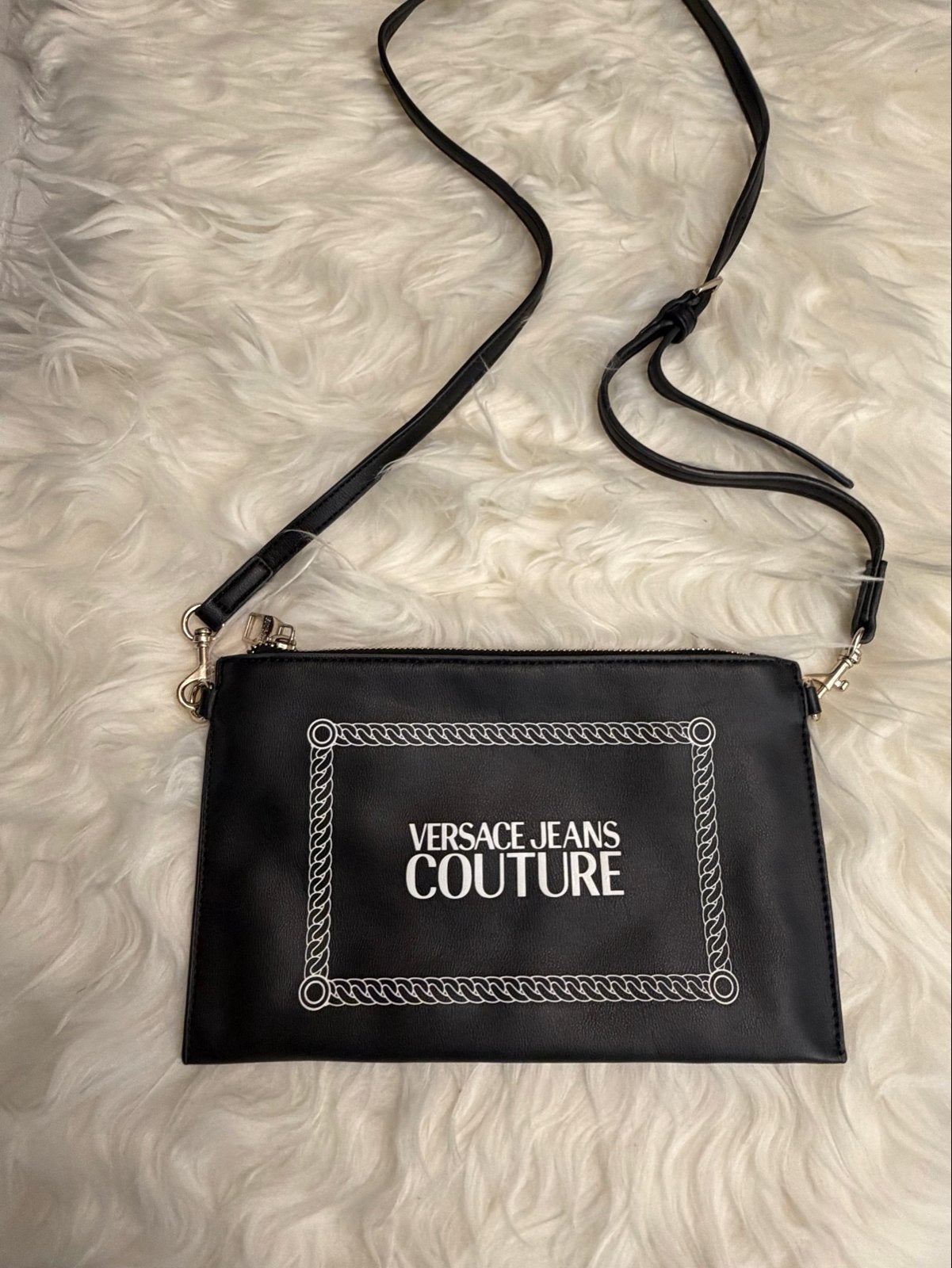 Versace Jeans Couture Schoudertas Zwart, Sieraden, Tassen en Uiterlijk, Ophalen of Verzenden, Zo goed als nieuw, Zwart, Overige merken