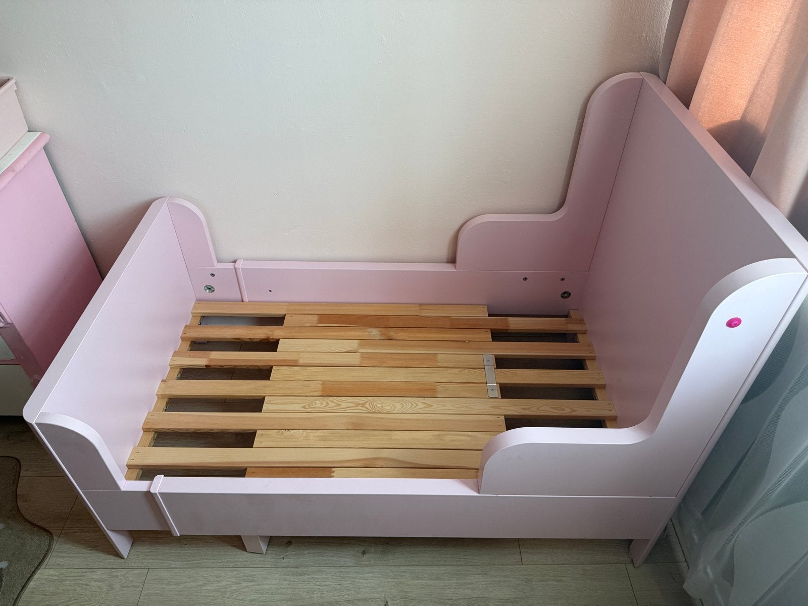 Ikea meegroei kinderbed (200x90cm) incl. schroeven, Ophalen, 85 tot 100 cm, Gebruikt, Lattenbodem
