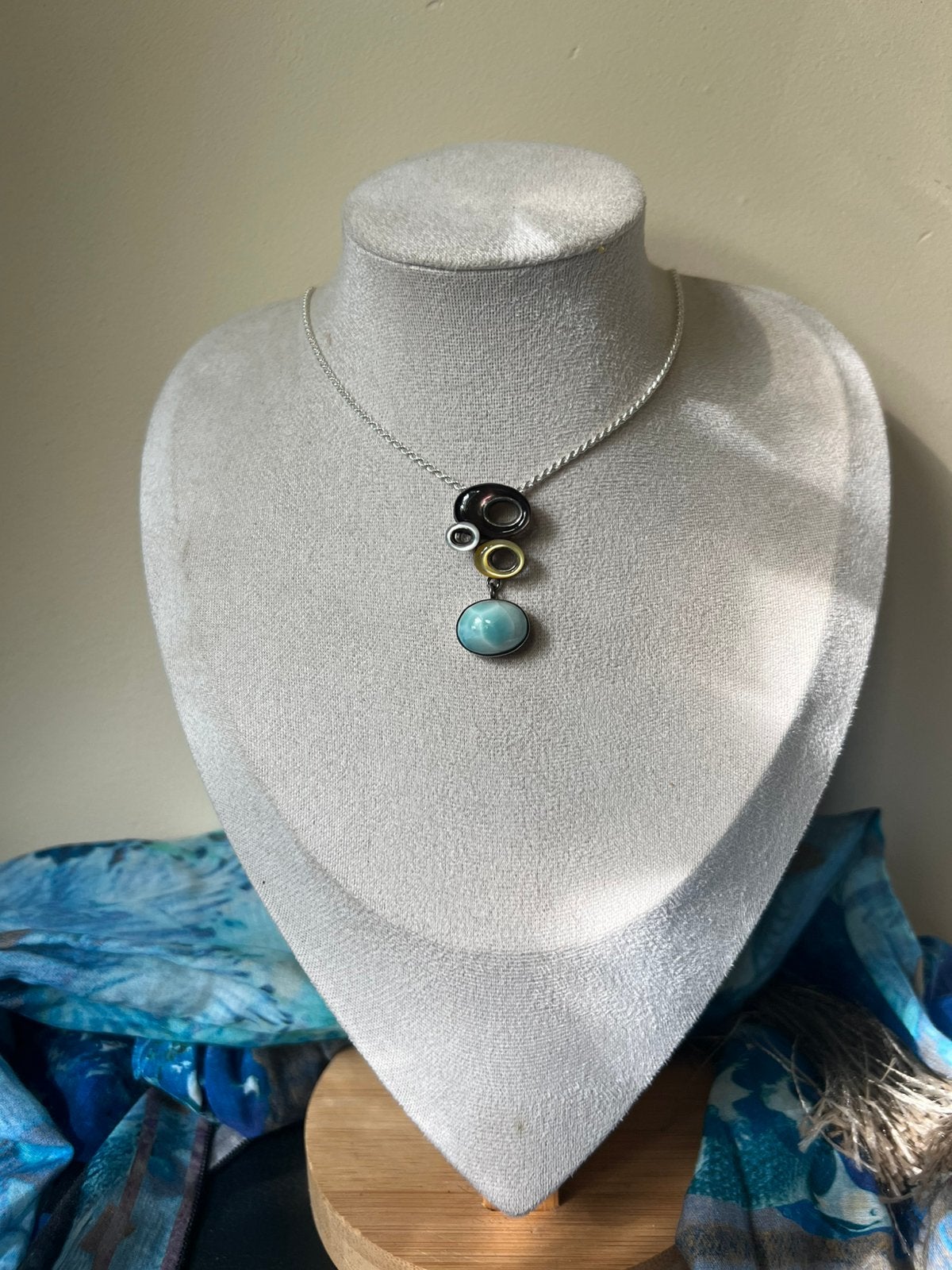 Larimar hanger beschermt intuïtie zeldzaam eyecatcher, Blauw, Magnolia11, Nieuw, Ophalen of Verzenden