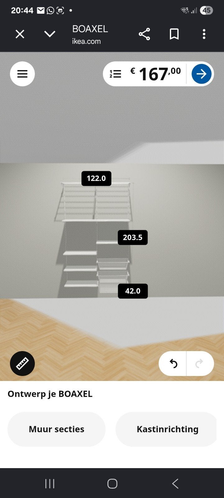 IKEA BOAXEL Kastinrichting - Wit, Modulair Systeem, Huis en Inrichting, Kasten | Overige, Zo goed als nieuw, Ophalen
