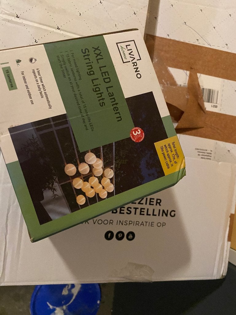 LIVARNO Home XXL LED Lichtsnoer (15 lampjes) – Nieuw, Tuin en Terras, Buitenverlichting, Nieuw, Overige typen, Kunststof, Minder dan 50 watt