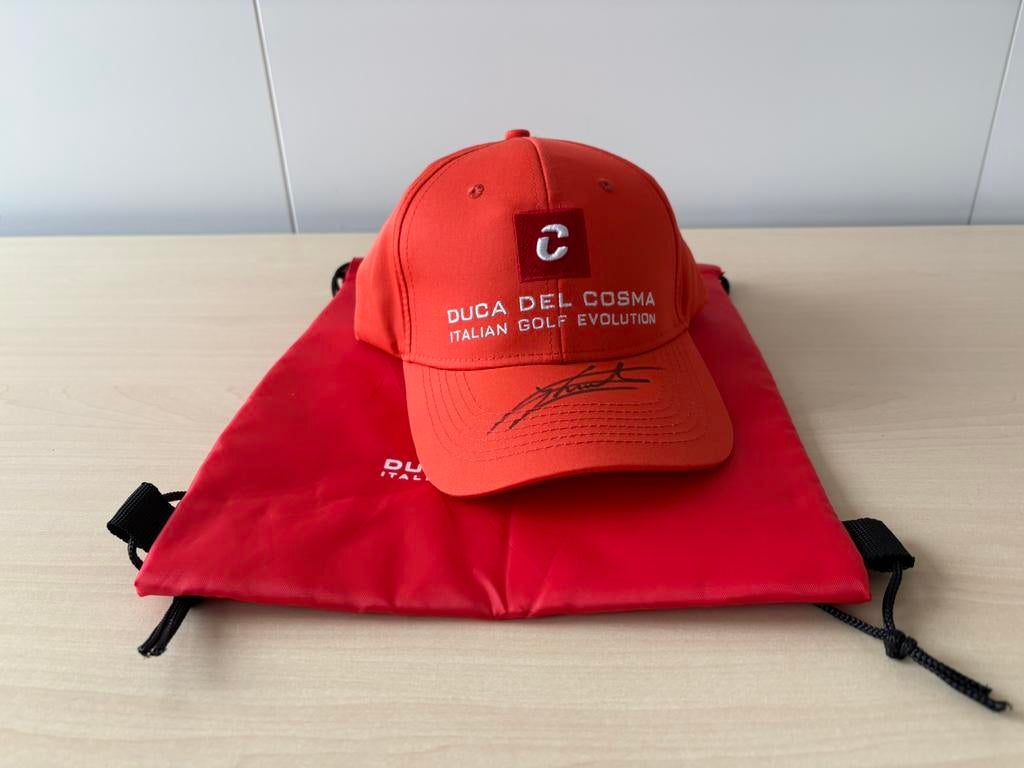 Nieuw! Door Joost Luiten gesigneerde pet Duca del Cosma, Sport en Fitness, Golf, Ophalen of Verzenden, Nieuw