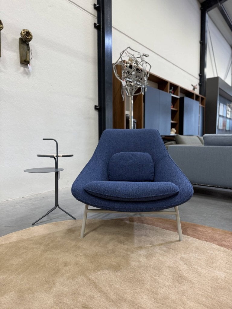 Nieuw Pode Tresto Fauteuil Blauw Monza stof Design stoel, Leolux, Info@leolux.nl, Nieuw, 75 tot 100 cm