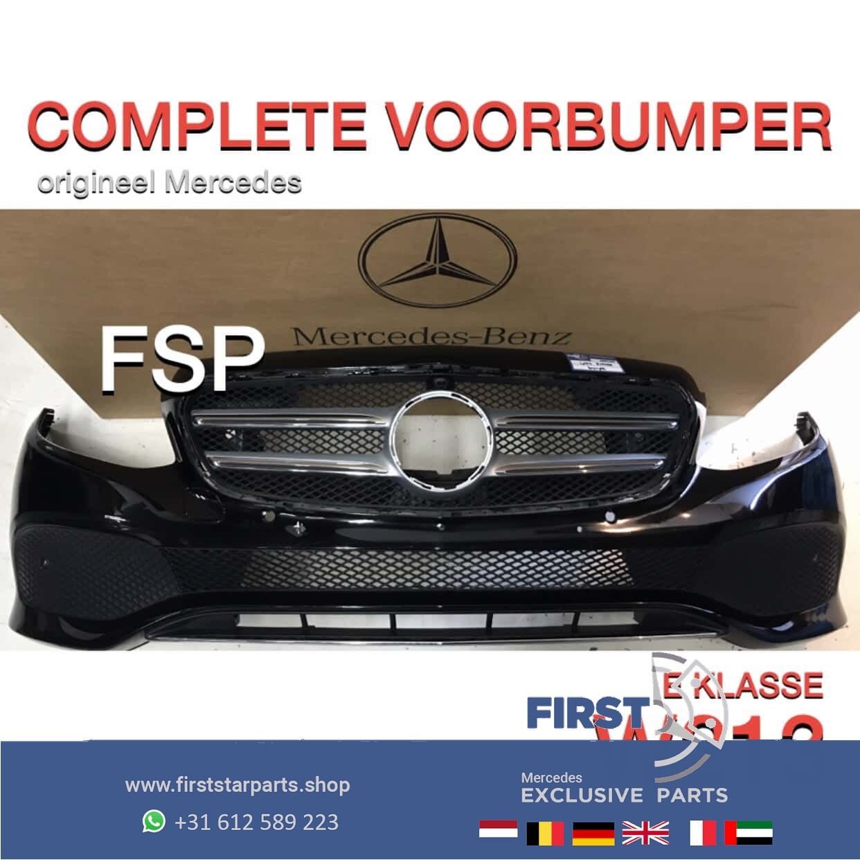 W213 S213 Mercedes E Klasse VOORBUMPER COMPLEET ZWART WIT GR