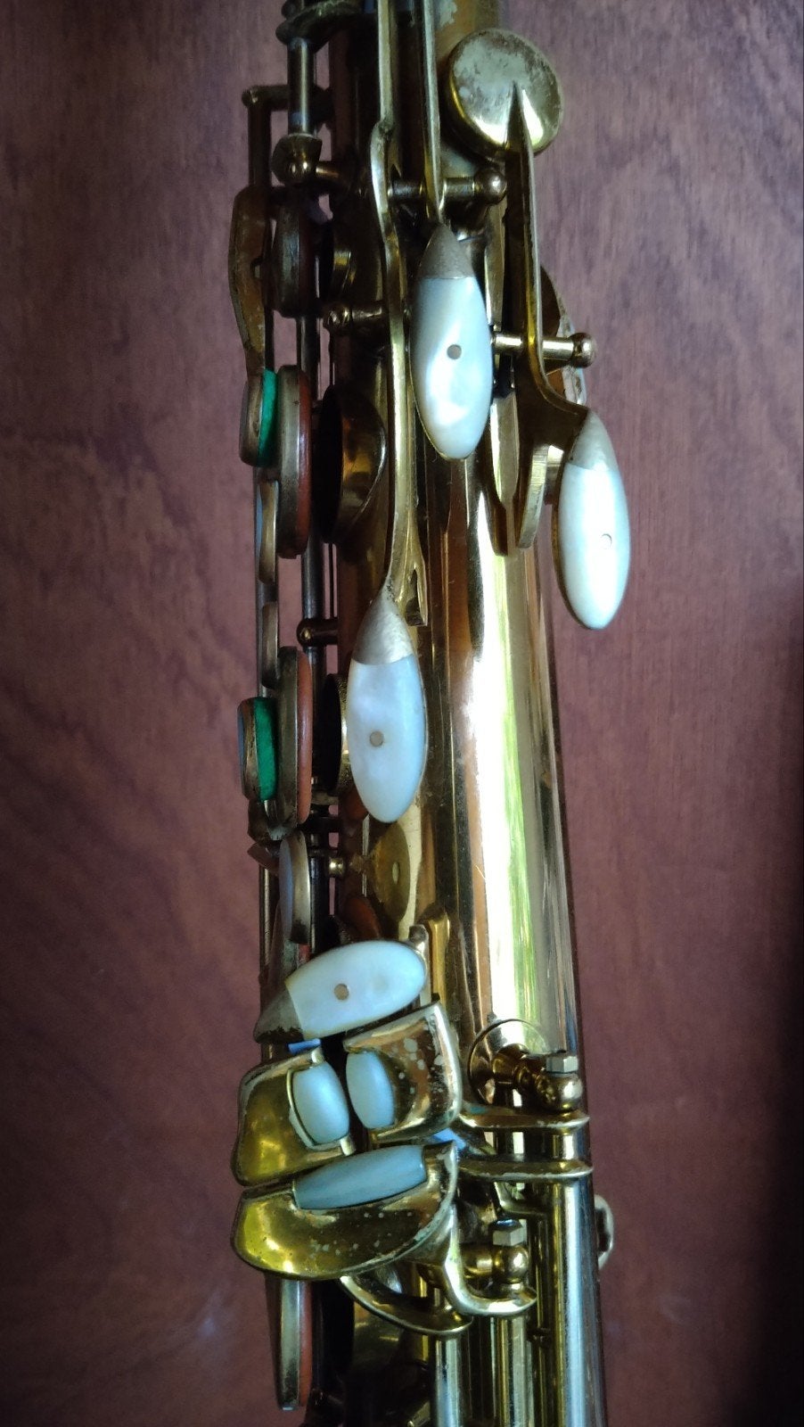 King Super 20 Full Pearl, Ophalen of Verzenden, Gebruikt, Tenor, Met koffer