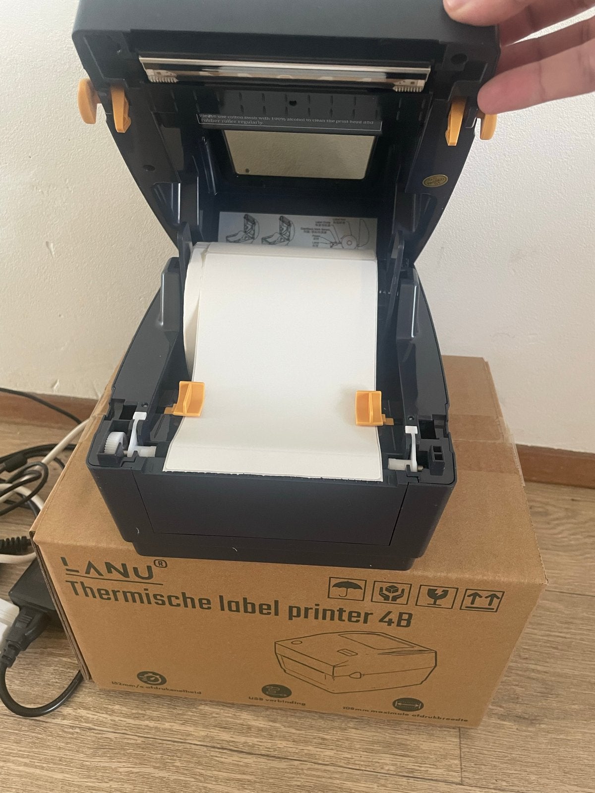 Lanu Thermische Labelprinter 4B - Nieuw in doos, Computers en Software, Labelprinters, Ophalen, Zo goed als nieuw, Azerty, Etiket