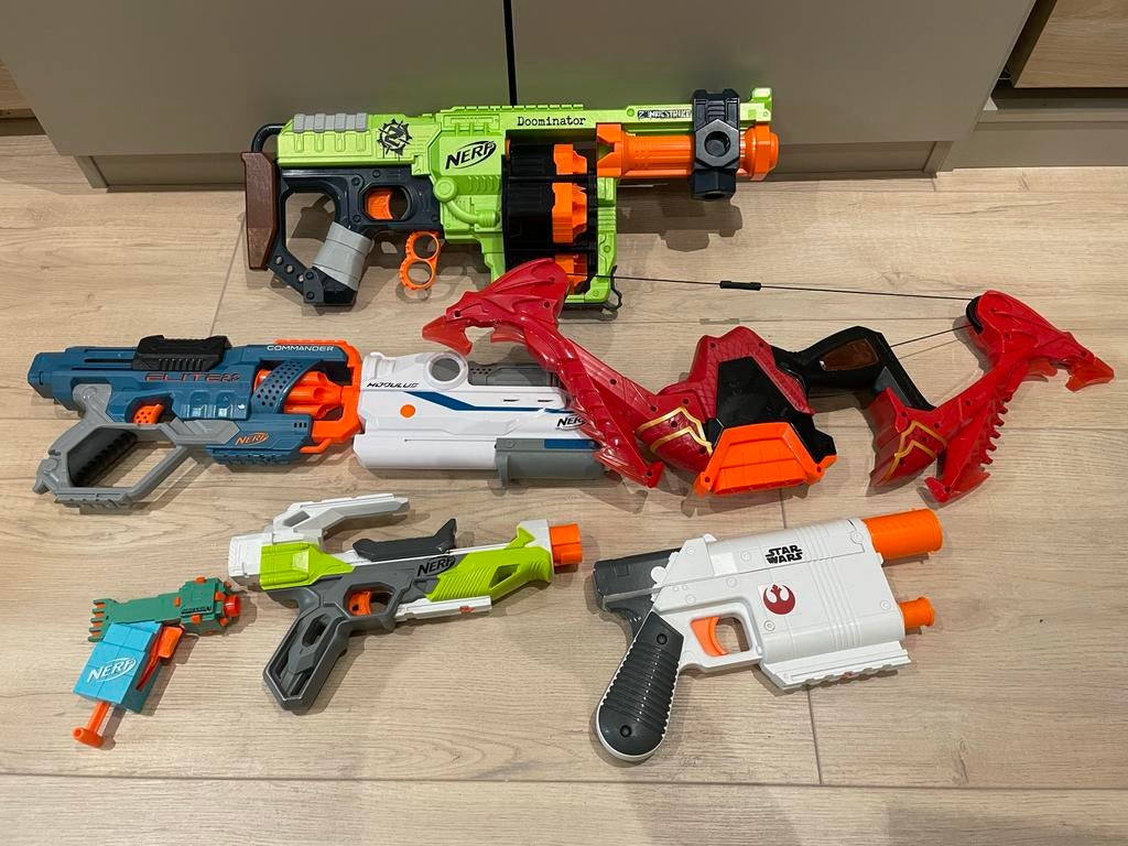 Grote Nerf Blaster Collectie - 7 Stuks, Ophalen of Verzenden, Gebruikt, Jongen of Meisje