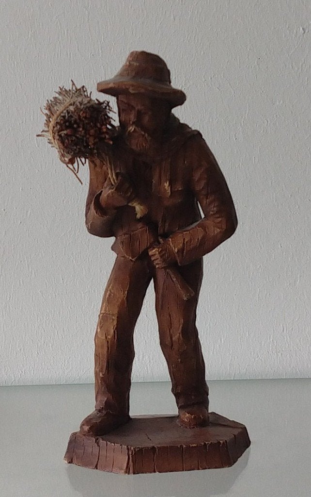 houtsnijwerk Santos, volgnr 56, Antiek en Kunst, Houtsnijwerk, Ophalen of Verzenden, Handgemaakt, 20 - 50 cm