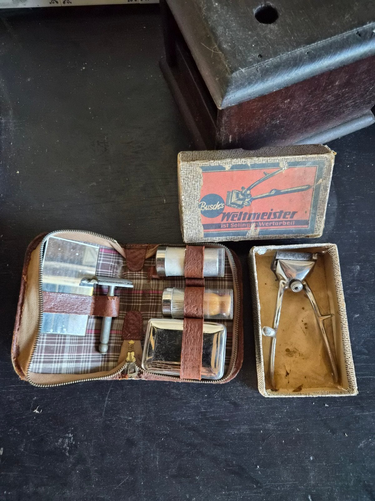 Vintage Scheerset en Busch's Weltmeister Tondeuse, Ophalen of Verzenden