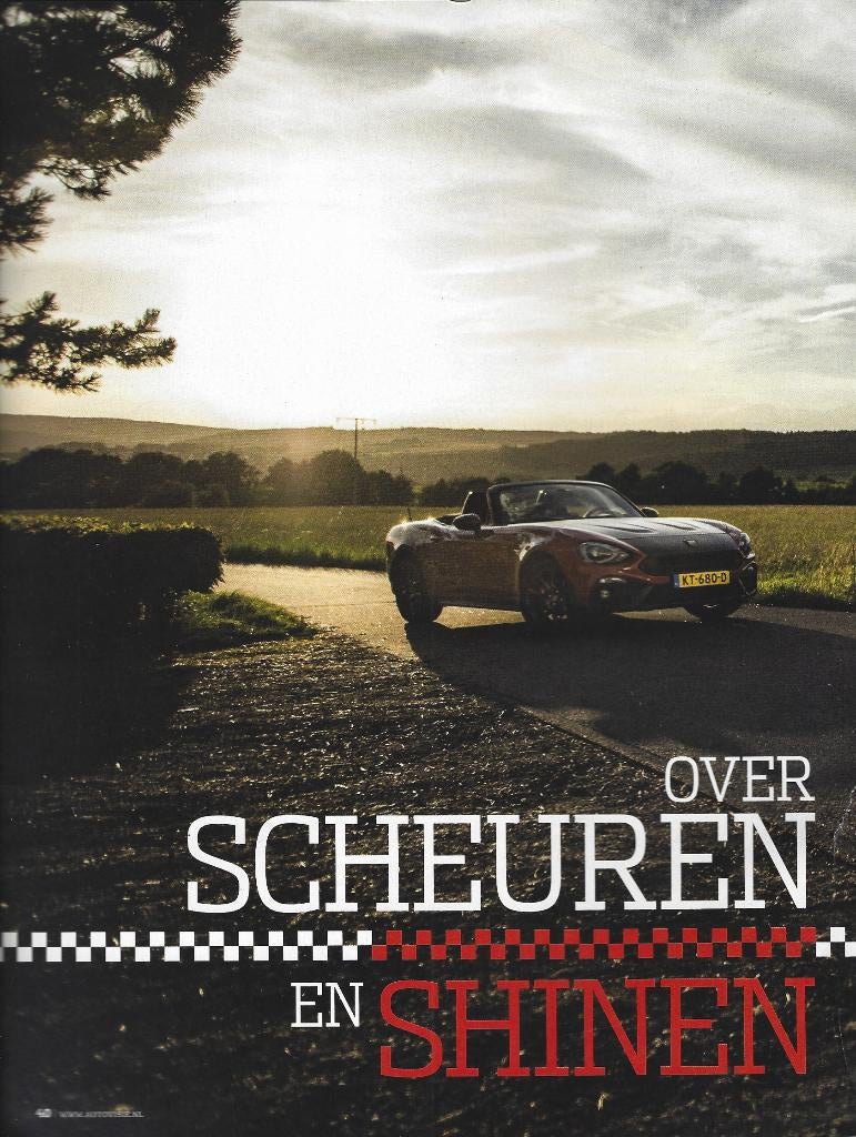 Autovisie test Abarth 124 Spider versus Mini Cabrio Cooper, Ophalen of Verzenden, Gelezen, Overige merken