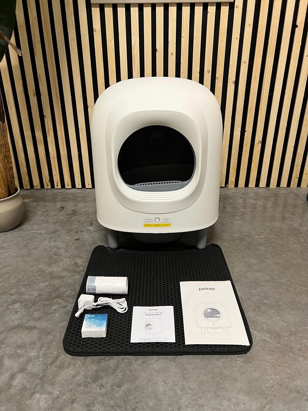 Automatische kattenbak - Petree Cube V2 - Wit, Ophalen of Verzenden, Zelfreinigend, Zo goed als nieuw, Gesloten
