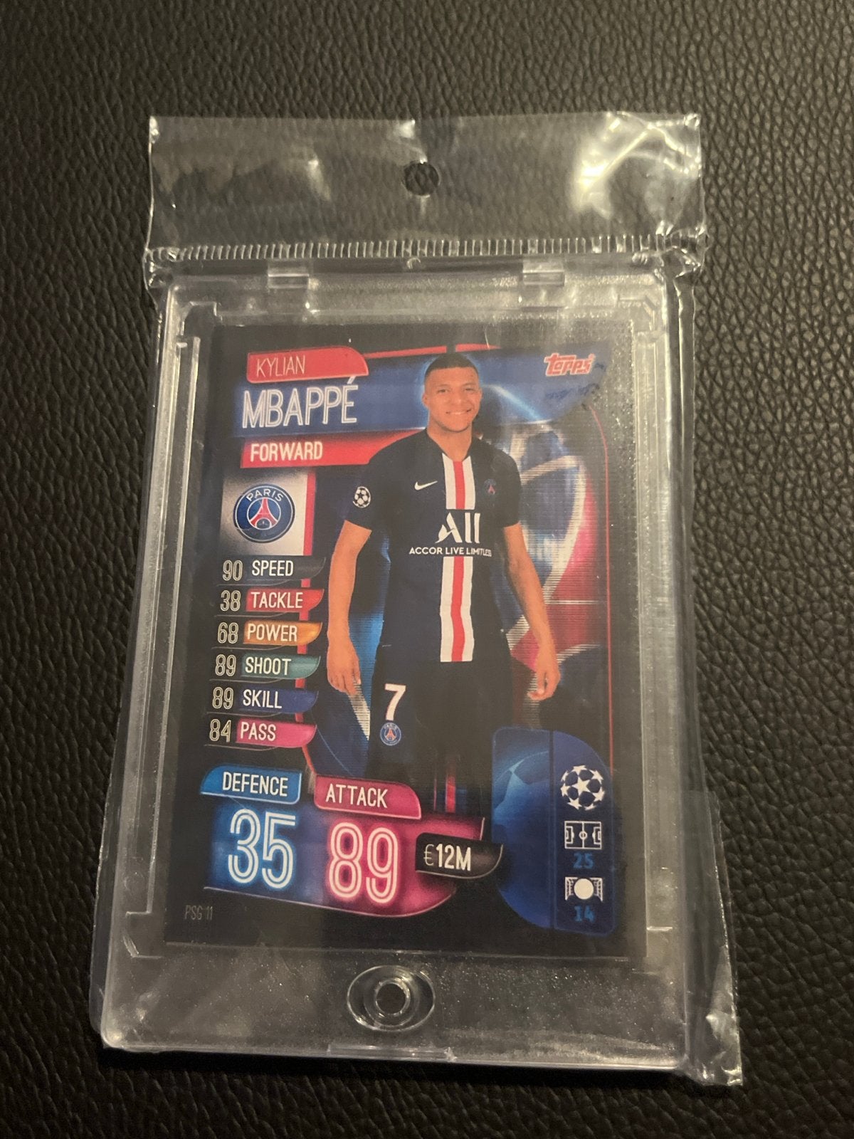 Kylian Mbappé Topps Match Attax Champions League Kaart, Ophalen of Verzenden, Zo goed als nieuw, Losse kaart
