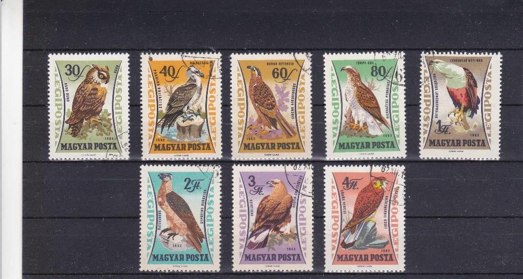 128. Hongarije vogels 1962, Ophalen of Verzenden, Gestempeld