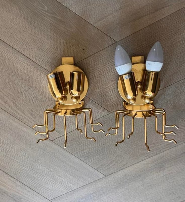 PAOLO VENINI  vintage Italiaanse design wandlampen, Ophalen of Verzenden, Zo goed als nieuw, Glas