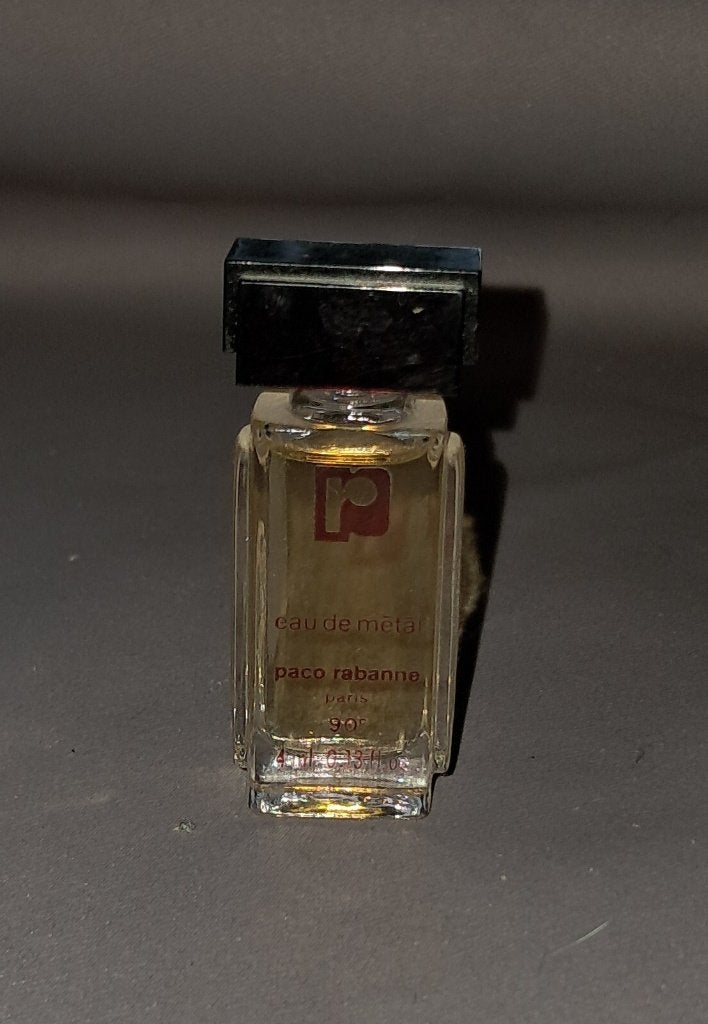 Volle parfum mini - Paco Rabanne eau de metal, Ophalen of Verzenden, Zo goed als nieuw, Miniatuur, Gevuld