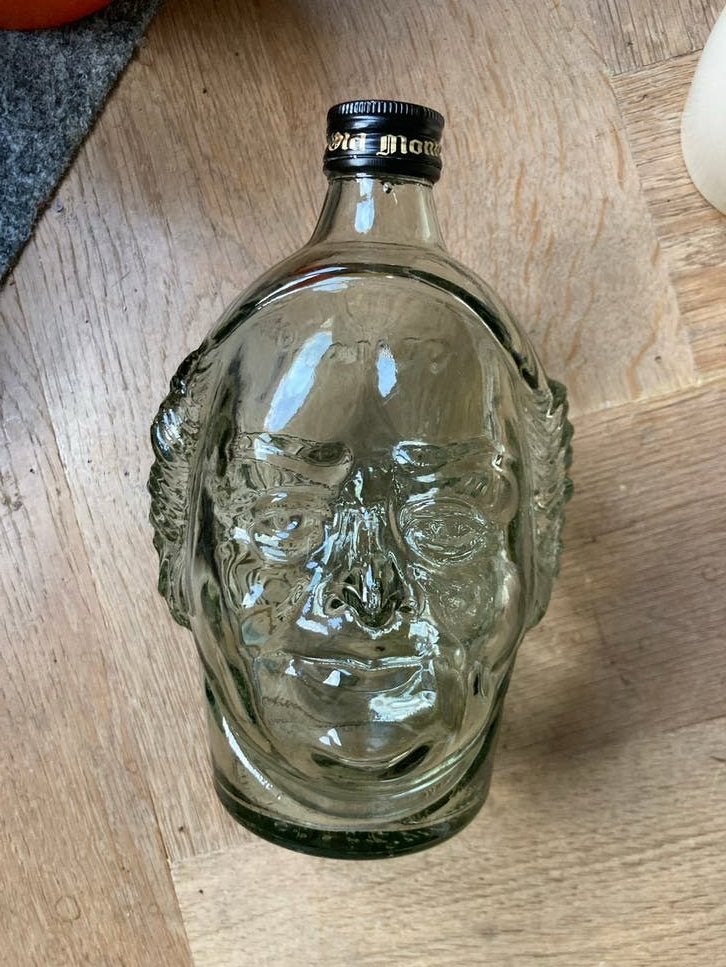 fles monnik gezicht rum  old monk glas statement, Ophalen of Verzenden