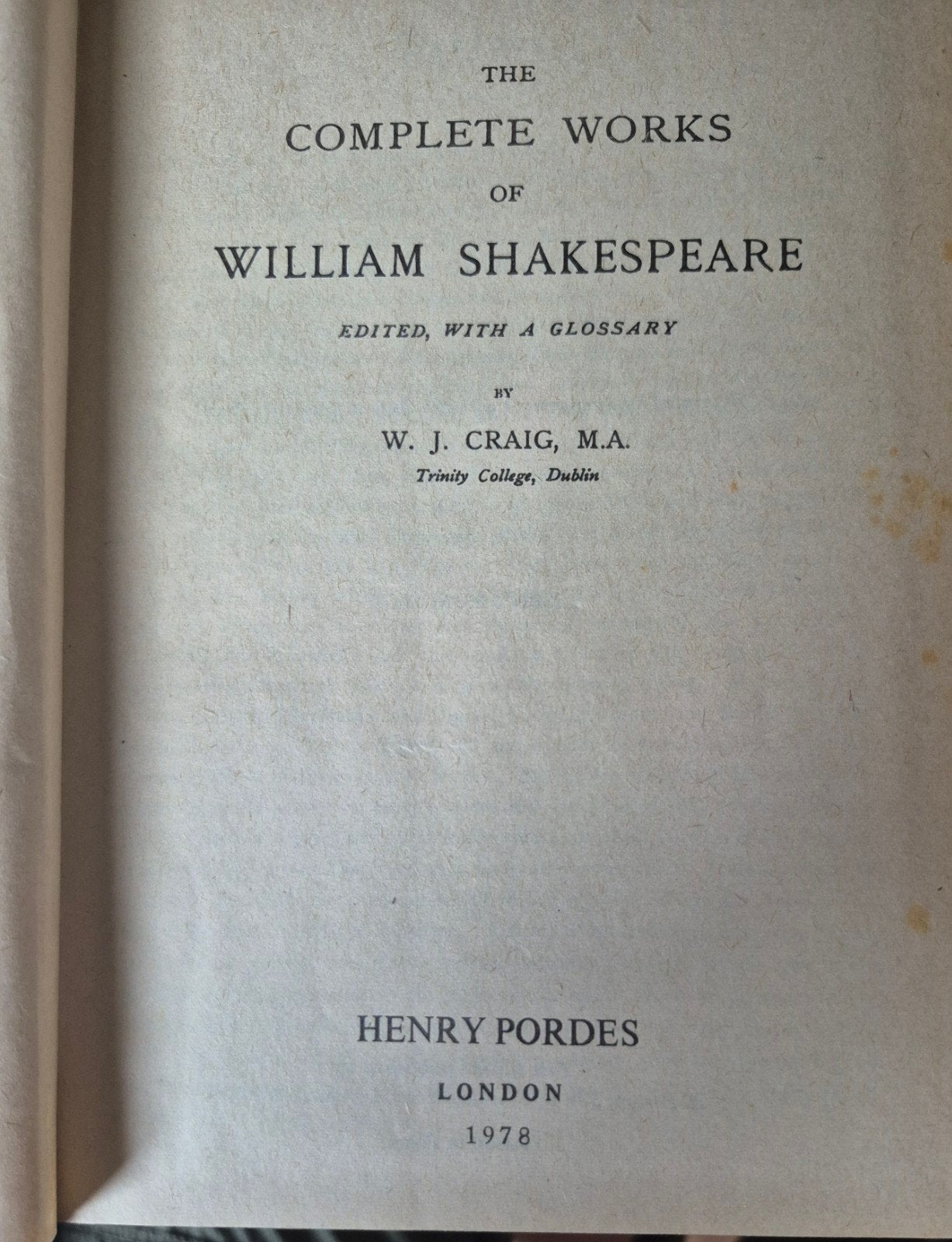 The Complete Works of William Shakespeare - 1978, Ophalen of Verzenden, Gelezen, William Shakespeare, Europa overig