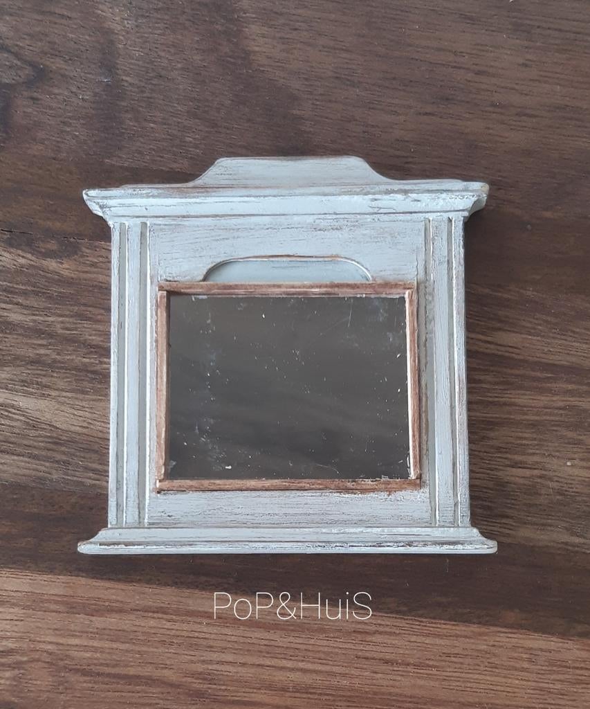Brocante spiegel, Ophalen of Verzenden, Poppenhuis