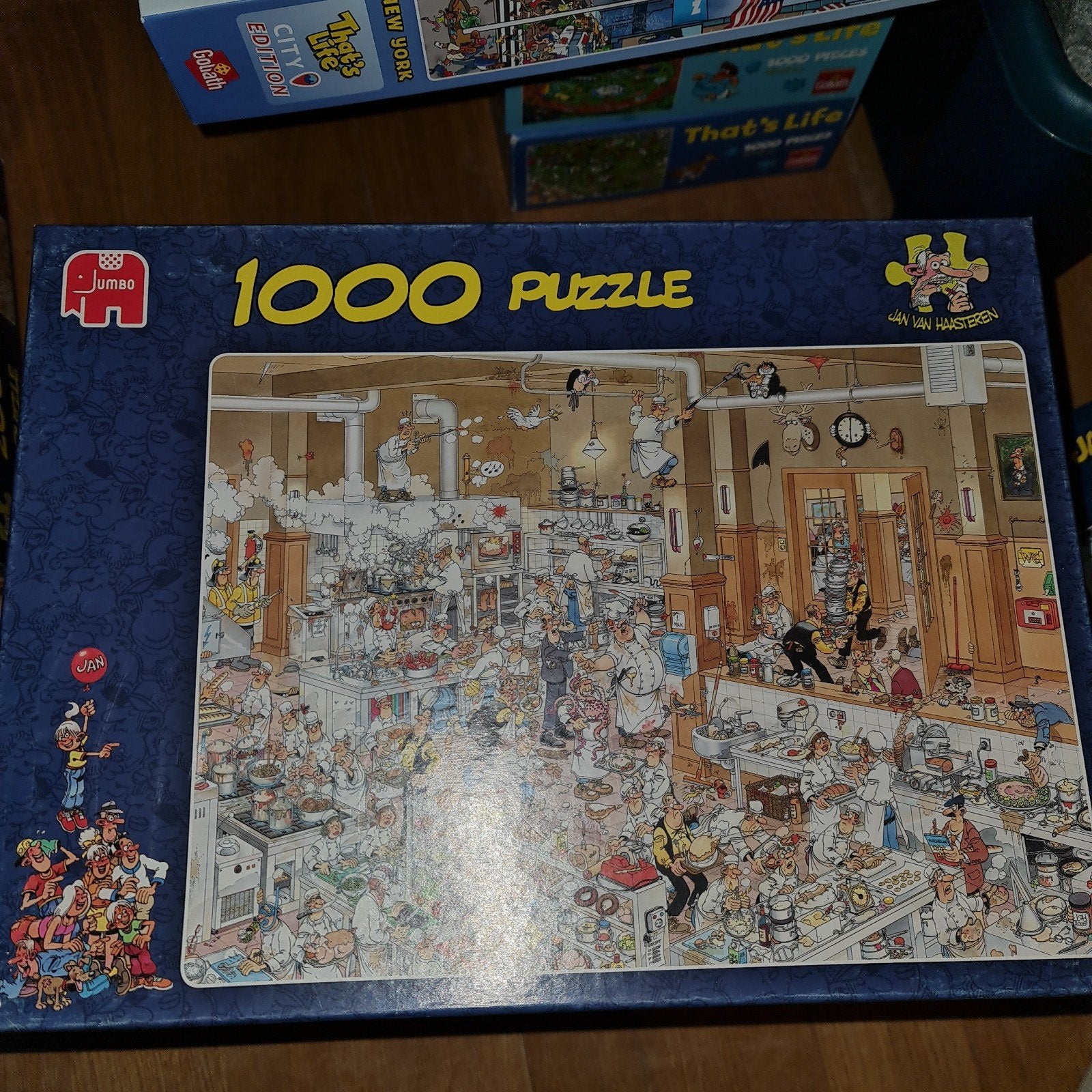 Jan van haasteren -de Keuken 1000stuks, Ophalen of Verzenden, 500 t/m 1500 stukjes, Zo goed als nieuw