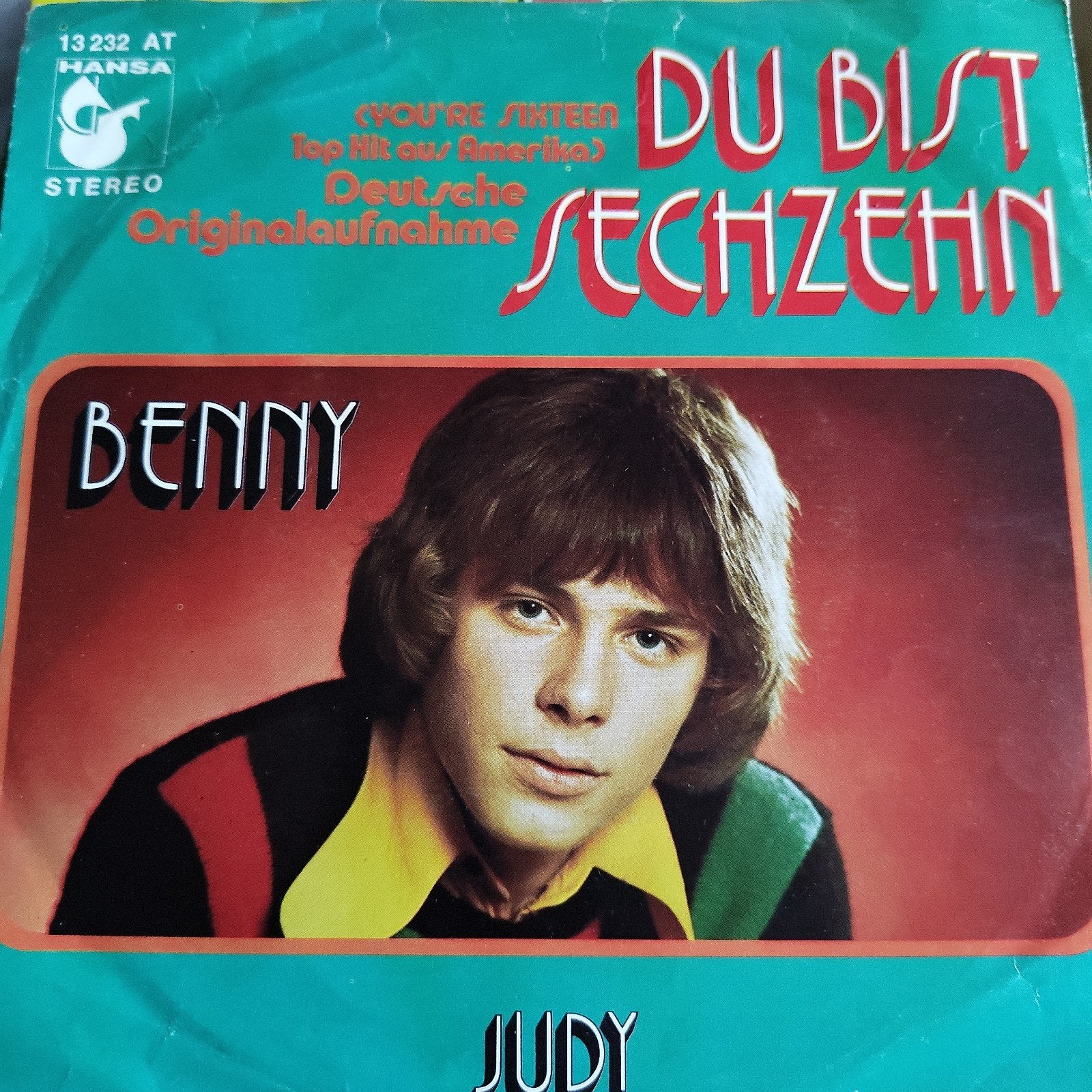 Benny - Du Bist Sechzehn (You're Sixteen) - Single, Cd's en Dvd's, Ophalen of Verzenden, Gebruikt, 7 inch, Schlager
