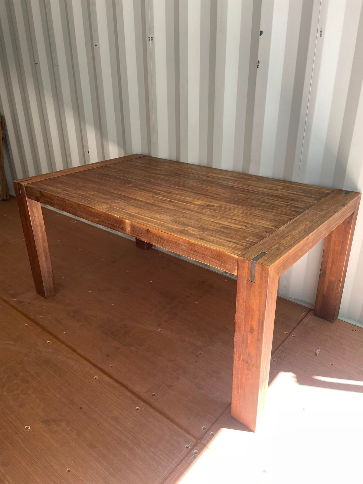 Houten buiten tafel, Ophalen, Gebruikt, Rechthoekig, Hout