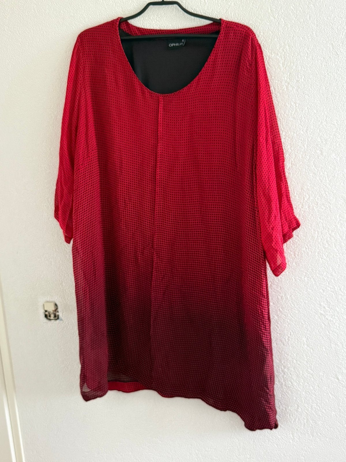 Ophilia schitterende jurk/ tuniek  maat 5 (52/54) nieuwstaat, Ophalen of Verzenden, Zo goed als nieuw, Rood, Jurk