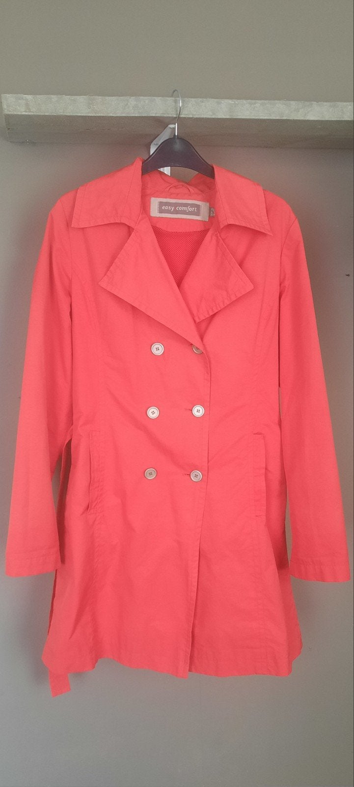 Rode trenchcoat van Easy Comfort, maat 40, Maat 38/40 (M), Ophalen of Verzenden, Zo goed als nieuw, Easy Comfort