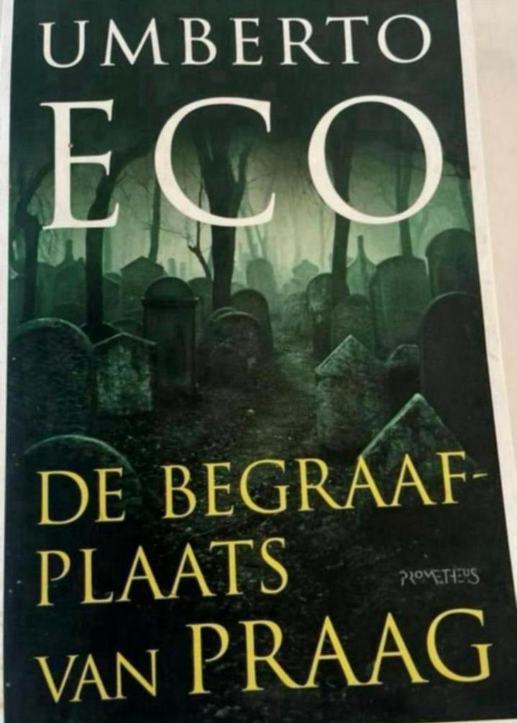 Umberto Eco - De begraafplaats van Praag (Thrillergids 2011), Ophalen of Verzenden, Zo goed als nieuw