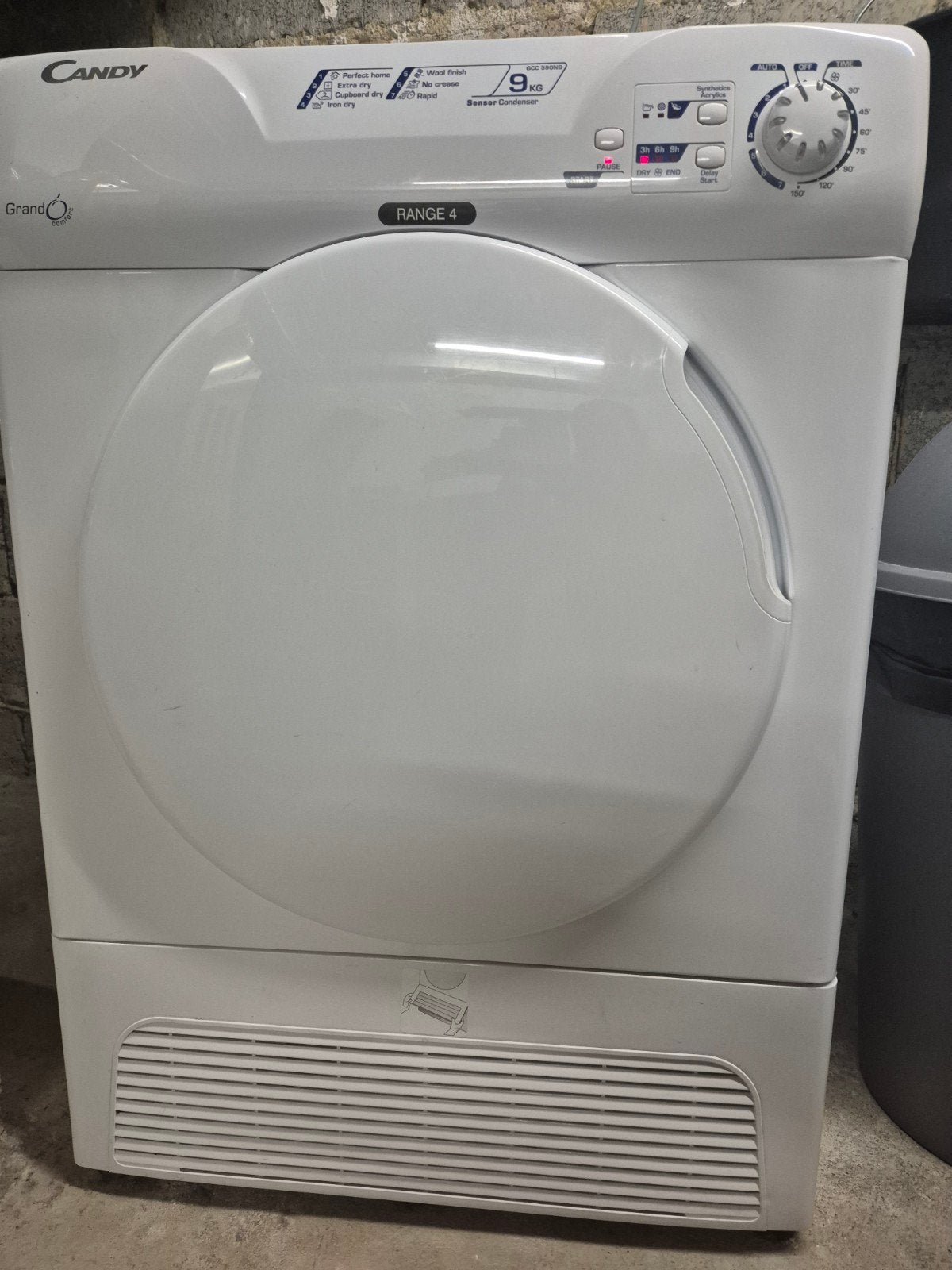 CANDY GRANDO' wasdroger, Witgoed en Apparatuur, Ophalen, Condens, Anti-kreukfase, 85 tot 90 cm