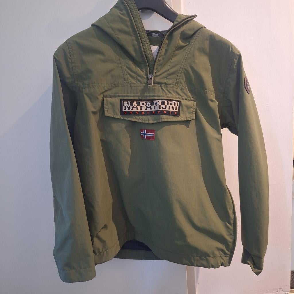 Napapijri jas maat 164 - Groen Anorak, Ophalen of Verzenden