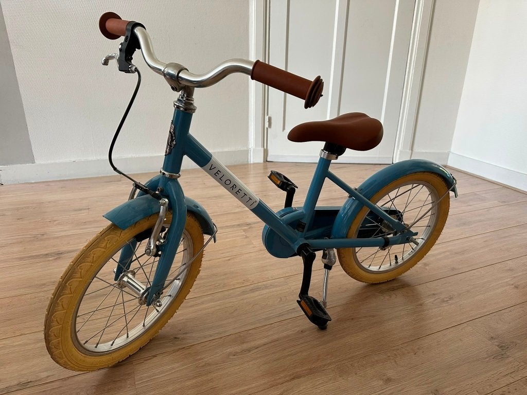 Veloretti kinderfiets maxi 16 inch, Ophalen, Terugtraprem, Zijwieltjes, 16 tot 20 inch
