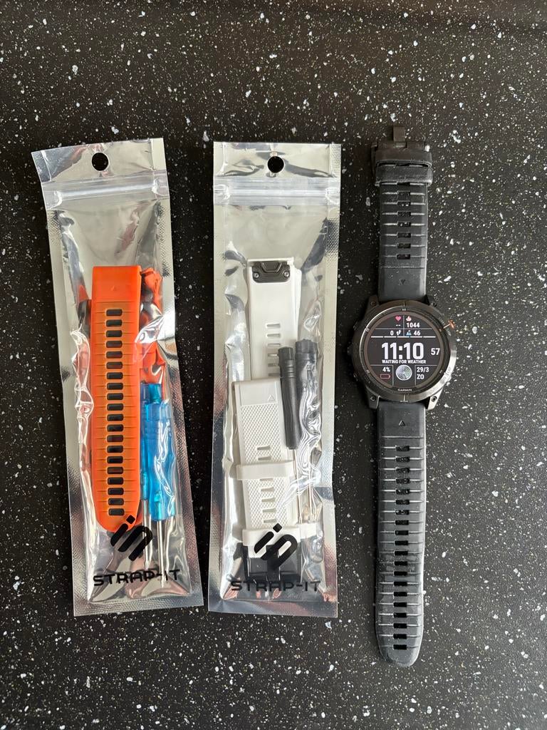 Garmin Fenix 7 Pro Solar 47mm - Zo goed als nieuw, Sieraden, Tassen en Uiterlijk, Smartwatches, Afstand, Zwart, Ophalen of Verzenden