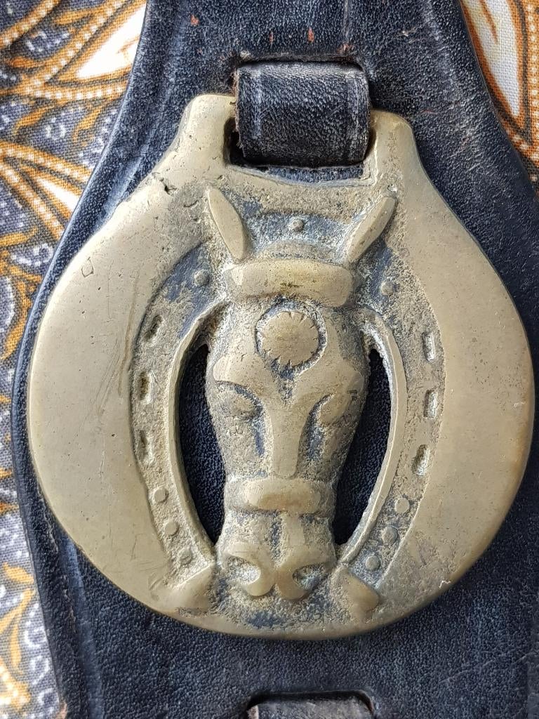 Vijf antieke kleppermannetjes uit Engeland aan riem 55,5 cm., Antiek en Kunst, Ophalen of Verzenden