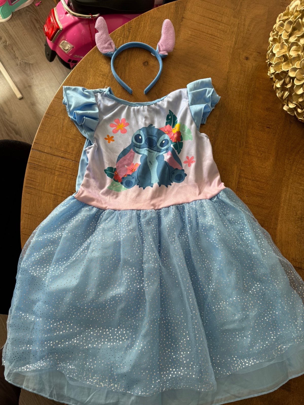 Stitch verkleedjurkje, Kinderen en Baby's, Ophalen of Verzenden, Zo goed als nieuw, 110 t/m 116, Meisje