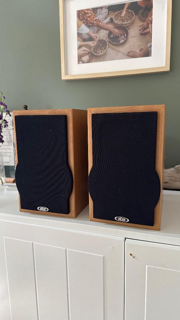 Eltax Liberty 1+ luidsprekers – Pair | Oak Finish, Zo goed als nieuw, 60 tot 120 watt, Front, Rear of Stereo speakers, Ophalen