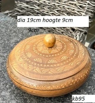 houten vintage koektrommel, Ophalen of Verzenden, Gebruikt