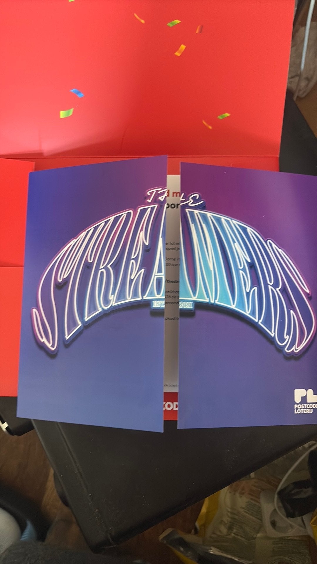 Ticket voor de streamers, postcode loterij special, Ophalen of Verzenden, Zo goed als nieuw, Overige formaten