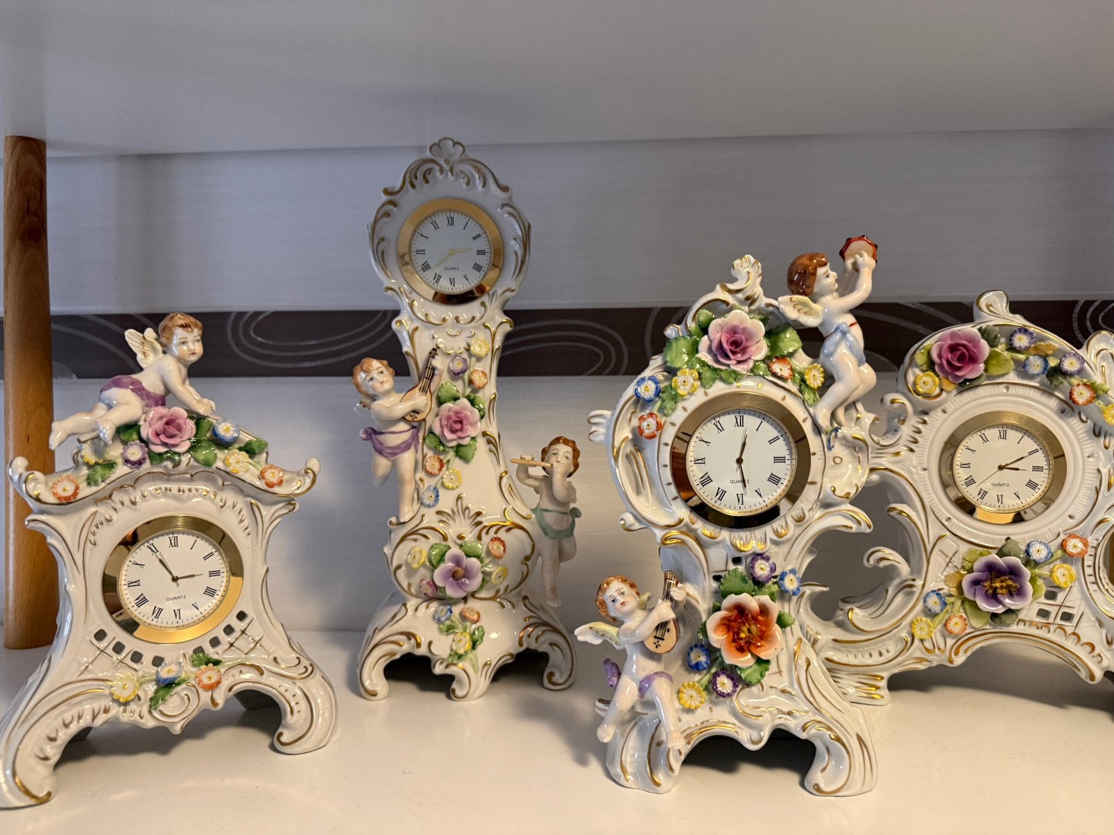 Saksisch dresden plaue schierholz klok klokken porselein, Antiek en Kunst, Ophalen
