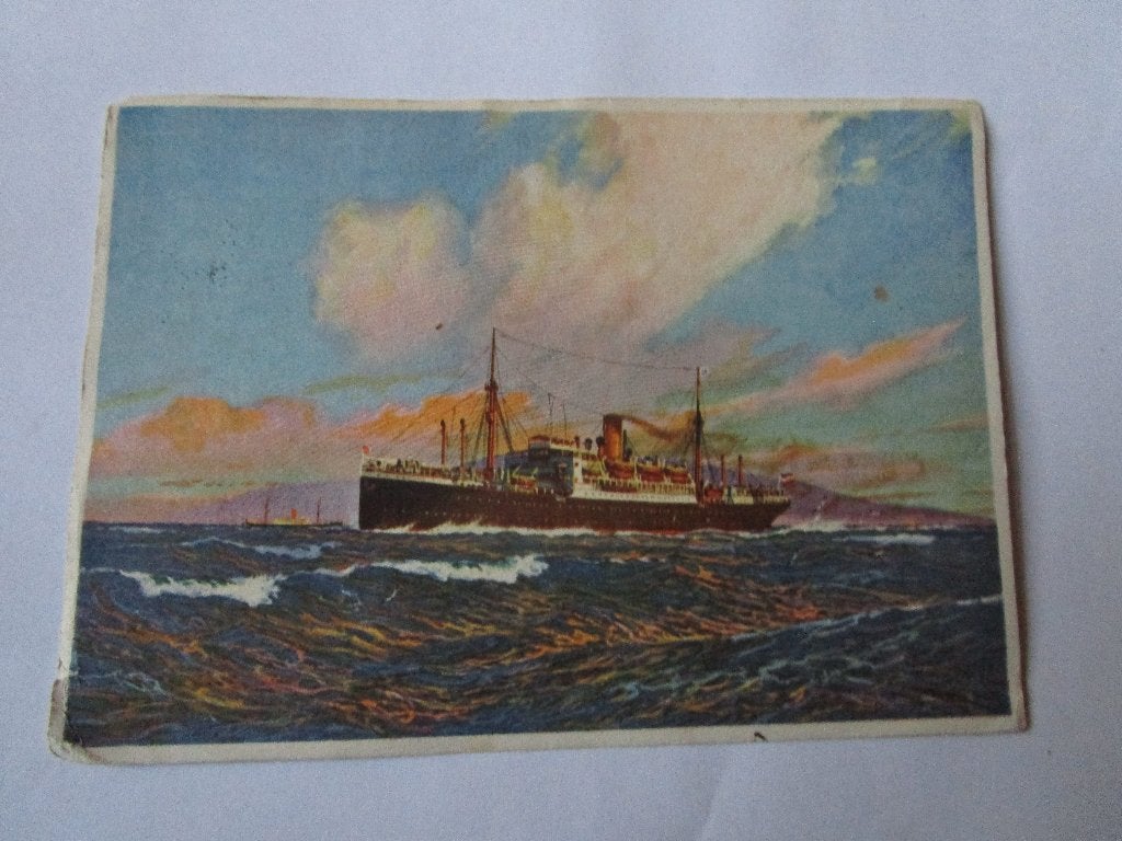 Ansichtkaart Norddeutscher lloyd Bremen Dampfer Weser 1937, Verzenden, 1920 tot 1940, Gelopen, Duitsland