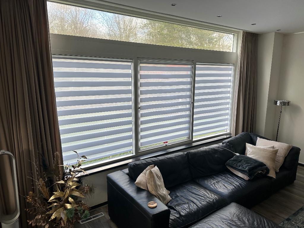 3 stuks Duo rolgordijnen wit 120 x160, Ophalen, 100 tot 150 cm, Wit, Zo goed als nieuw