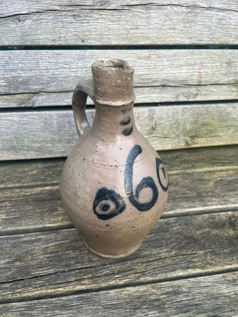 Steengoed Kruikje Kruik Schenkkan ca. 1800, Elzas (Fr.), Ophalen