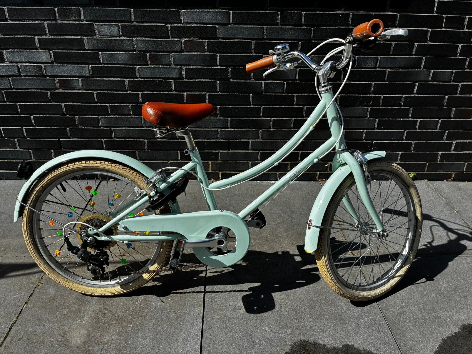 Bobbin meisjes cruiser, Fietsen en Brommers, Ophalen, Gebruikt, Velgrem, Versnellingen