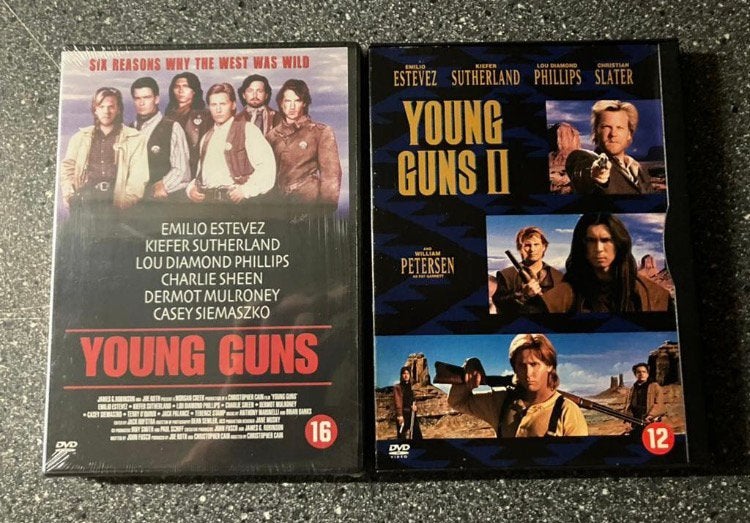 Young Guns (1988) + Young Guns II (1990), Vanaf 16 jaar, Ophalen of Verzenden, Zo goed als nieuw, Actie