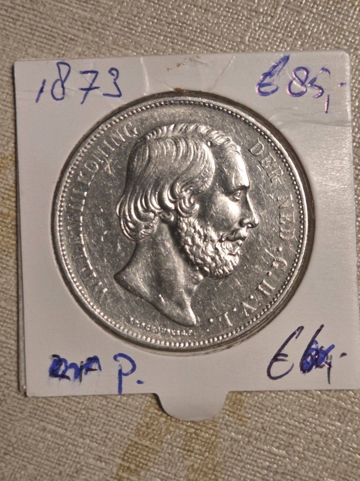 Zilveren Rijksdaalder Willem III 1873, Postzegels en Munten, Munten | Nederland, Koning Willem III, Zilver, Ophalen of Verzenden