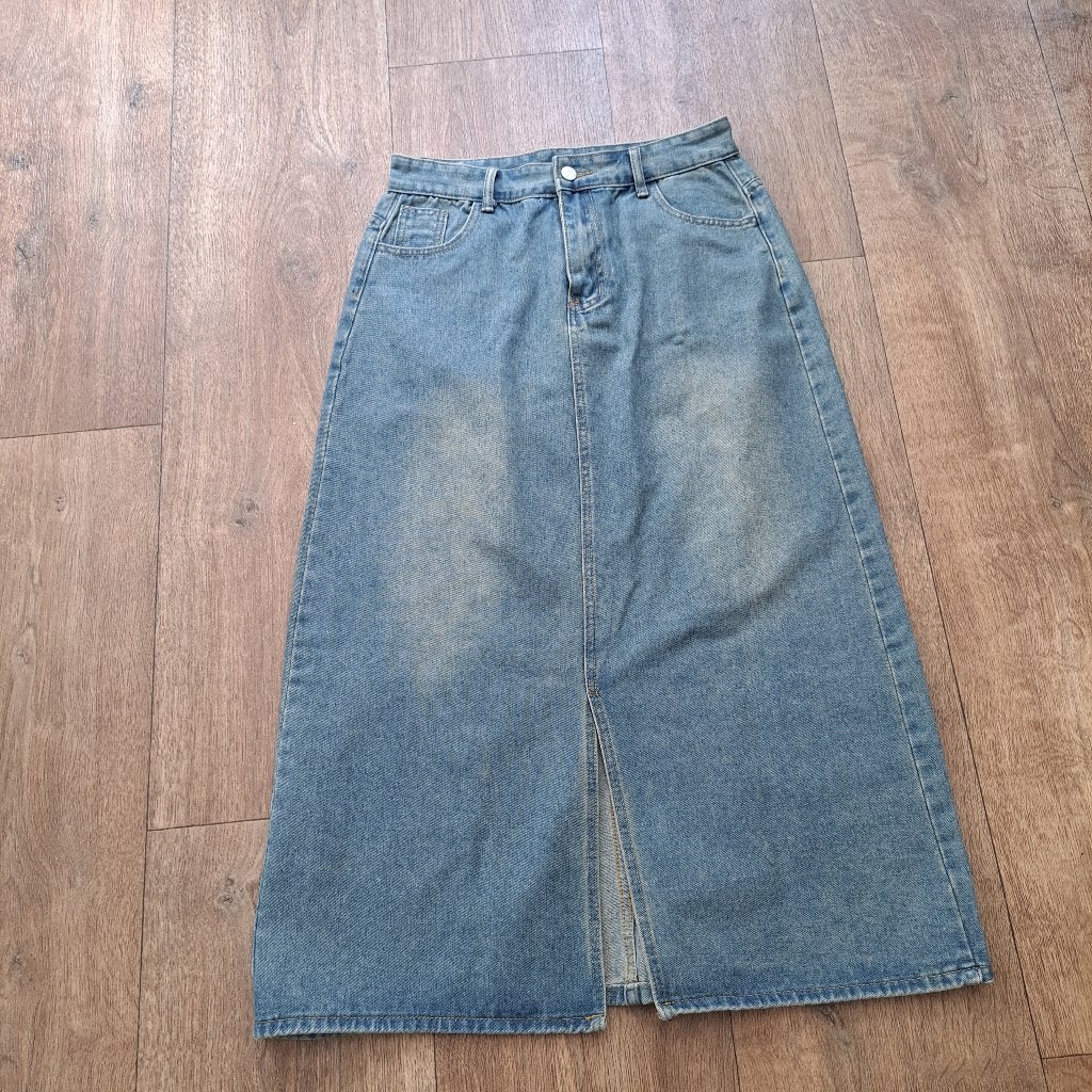 lange spijkerrok mt. 38, Kleding | Dames, Maat 38/40 (M), Blauw, Ophalen of Verzenden, Zo goed als nieuw