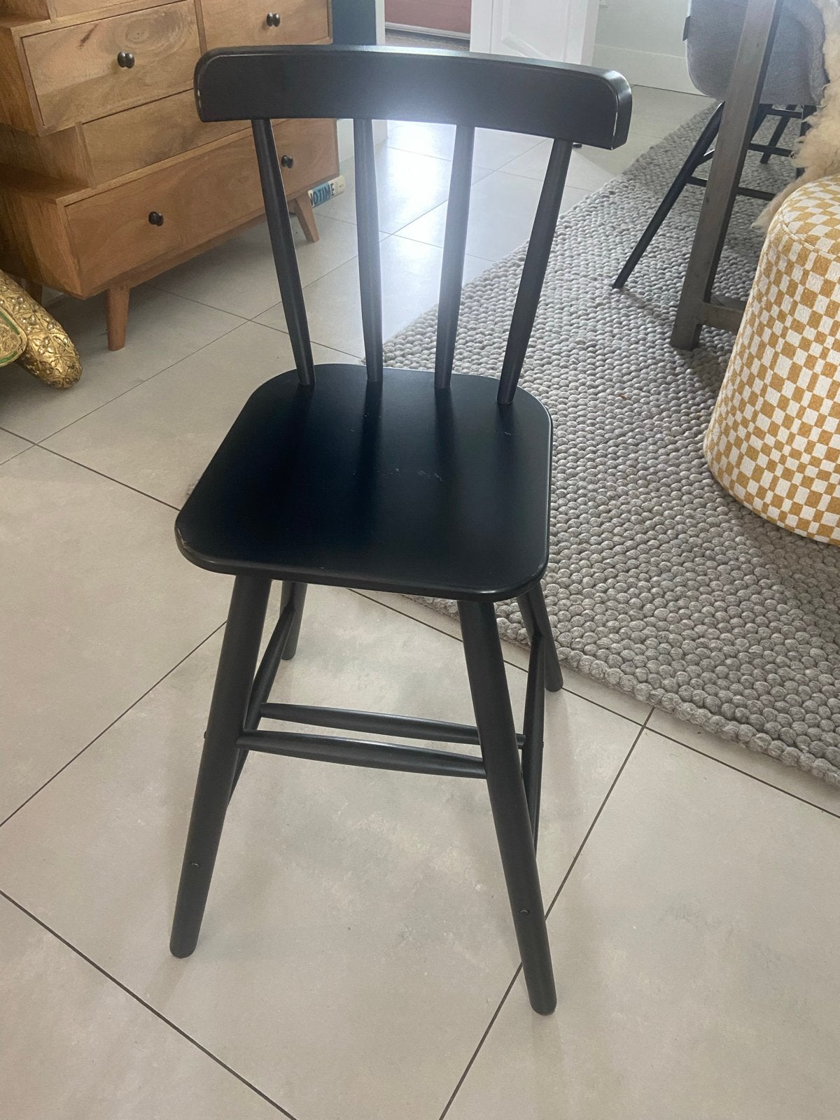 IKEA Agam kinderstoel zwart, Ophalen, Gebruikt, Overige typen, Aanschuifbaar